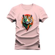 Camiseta Plus Size T-shirt Algodão Unissex Street Estampada Cyber Wolf