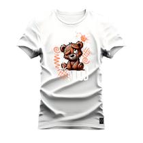 Camiseta Plus Size T-shirt Algodão Unissex Street Estampada Nightmare Bear