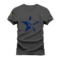 Camiseta Plus Size T-shirt Algodão Unissex Street Estampada Star Guerreiro