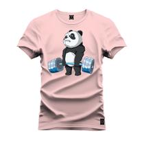 Camiseta Plus Size T-Shirt Confortável Estampada Urso Pesos