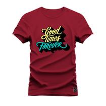 Camiseta Plus Size T-Shirt Estampada Digital Good Times