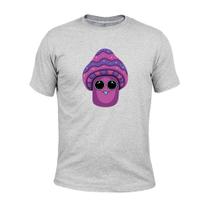 Camiseta Plus Size T-Shirt Malha 30.1 Estampada Cogumelo Feliz