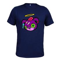 Camiseta Plus Size T-Shirt Tecido Macio Estampada Urso Anjo