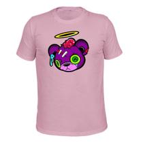Camiseta Plus Size T-Shirt Tecido Macio Estampada Urso Anjo