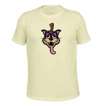 Camiseta Plus Size T-Shirt Tecido Macio Lingua Gato