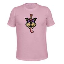 Camiseta Plus Size T-Shirt Tecido Macio Lingua Gato