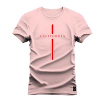 Camiseta Plus Size T-shirt Unissex Algodão California Risco