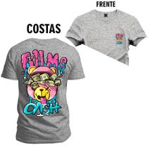 Camiseta Plus Size T-shirt Unissex Algodão Cash Frente Costas