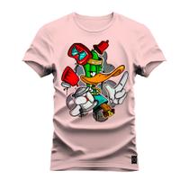 Camiseta Plus Size T-shirt Unissex Algodão Pato Style