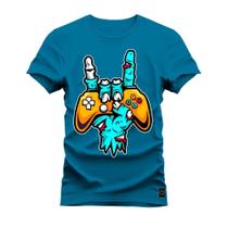 Camiseta Plus Size T-shirt Unissex Algodão Rock Game