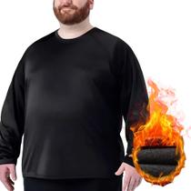 Camiseta Plus Size Térmica Peluciada Ideal Para Dias Frios Tecido Flanelado Quente Inverno Camiseta Plus Size Térmica Peluciada Ideal Para Dias Frios Tecido Flanelado Quente Inverno