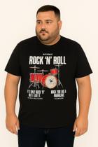 Camiseta Plus Size Thoux 100% Algodão Estampa And Roch 'N' Roll Masculina