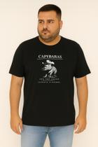 Camiseta Plus Size Thoux 100% Algodão Estampa Capybaras Masculina