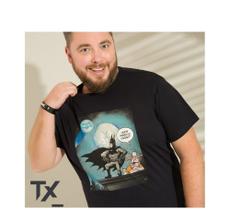 Camiseta Plus Size Thoux 100% Algodão Estampa Gotham Masculina