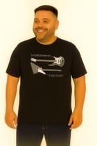 Camiseta Plus Size Thoux 100% Algodão Estampa Guitar Masculina
