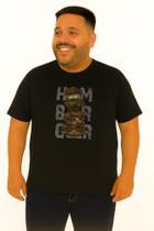 Camiseta Plus Size Thoux 100% Algodão Estampa Hambúrguer Masculina