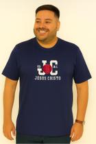 Camiseta Plus Size Thoux 100% Algodão Estampa JC João 14:6 Masculina