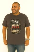 Camiseta Plus Size Thoux 100% Algodão Estampa Machine Carro Masculina