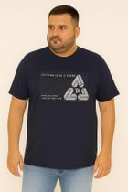 Camiseta Plus Size Thoux 100% Algodão Estampa Pinos Masculina