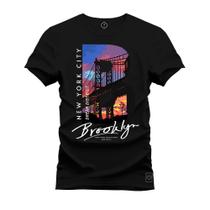 Camiseta Plus Size Unissex 100% Algodão Estampada Premium Broklyn B - Nexstar