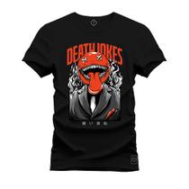 Camiseta Plus Size Unissex 100% Algodão Estampada Premium Death Lonkes - Nexstar