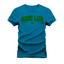 Camiseta Plus Size Unissex Algodão Estampada Green Land