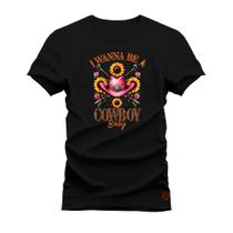 Camiseta Plus Size Unissex Confortável Cowboy Beg