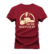 Camiseta Plus Size Unissex Confortável Music Sertanejo