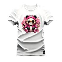 Camiseta Plus Size Unissex Moda Streetweat Confortável Algodão Panda Swag