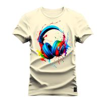 Camiseta Plus Size Unissex Premium T-shirt Fone Aqua