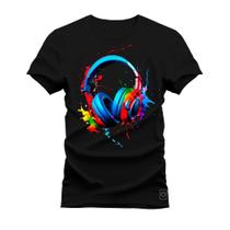 Camiseta Plus Size Unissex Premium T-shirt Fone Aqua