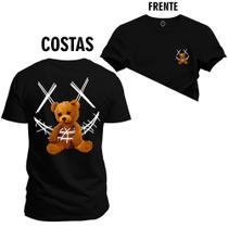Camiseta Plus Size Unissex Premium T-shirt Ted Bad Frente Costas