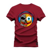 Camiseta Plus Size Unissex T-Shirt Premium Emoji de fone