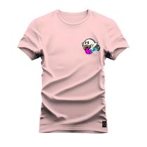 Camiseta Plus Size Unissex T-Shirt Premium Fantasminha Lingua Peito