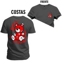 Camiseta Plus Size Unissex T-Shirt Premium The Pain Frente Costas