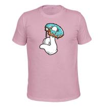 Camiseta Plus Size Unissex Tecido Macio Estampada Rosquina Dedo