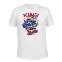 Camiseta Plus Size Várias Cores Tecido Macio Estampada King