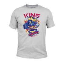 Camiseta Plus Size Várias Cores Tecido Macio Estampada King