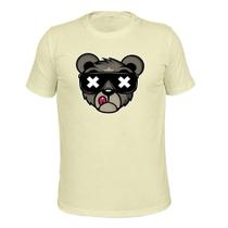 Camiseta Plus Size Várias Cores Tecido Macio Estampada Urso Bolado