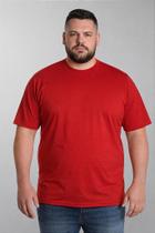 Camiseta Plus Size Vermelha 100% Poliéster - Conforto e Estilo