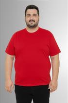 Camiseta Plus Size Vermelha 100% Poliéster