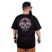 Camiseta Plus Size Wheels Of Fire Motorcycle - Preta. Camiseta Plus Size Wheels Of Fire Motorcycle - Preta.