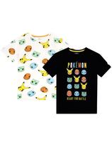 Camiseta Pokémon Boys Charmander Squirtle Pikachu, pacote com 2, 12