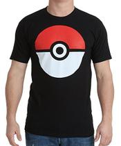 Camiseta Pokemon Poke Ball Preta Adulto