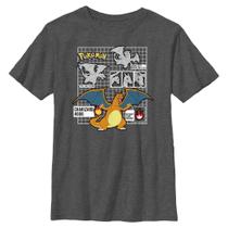 Camiseta Pokémon Poke Charizard Highlight para meninos - Tamanho M Camiseta Pokémon Poke Charizard Highlight para meninos - Tamanho M