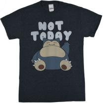 Camiseta Pokémon Snorlax Not Today para homens - Dark Heather Camiseta Pokémon Snorlax Not Today para homens - Dark Heather