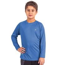 Camiseta Poker Fator de Proteção UV50+ Infantil - Azul Hortênsia