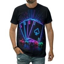 Camiseta Poker Player Cartas Baralho Cassino Sorte Arte Camiseta Poker Player Cartas Baralho Cassino Sorte Arte