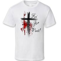 Camiseta Poliéster Branca Estampa Gospel