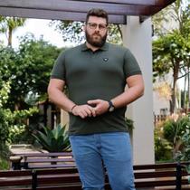 Camiseta Polo Com Plaquinha Plus Size Masculina Revanche Cornago